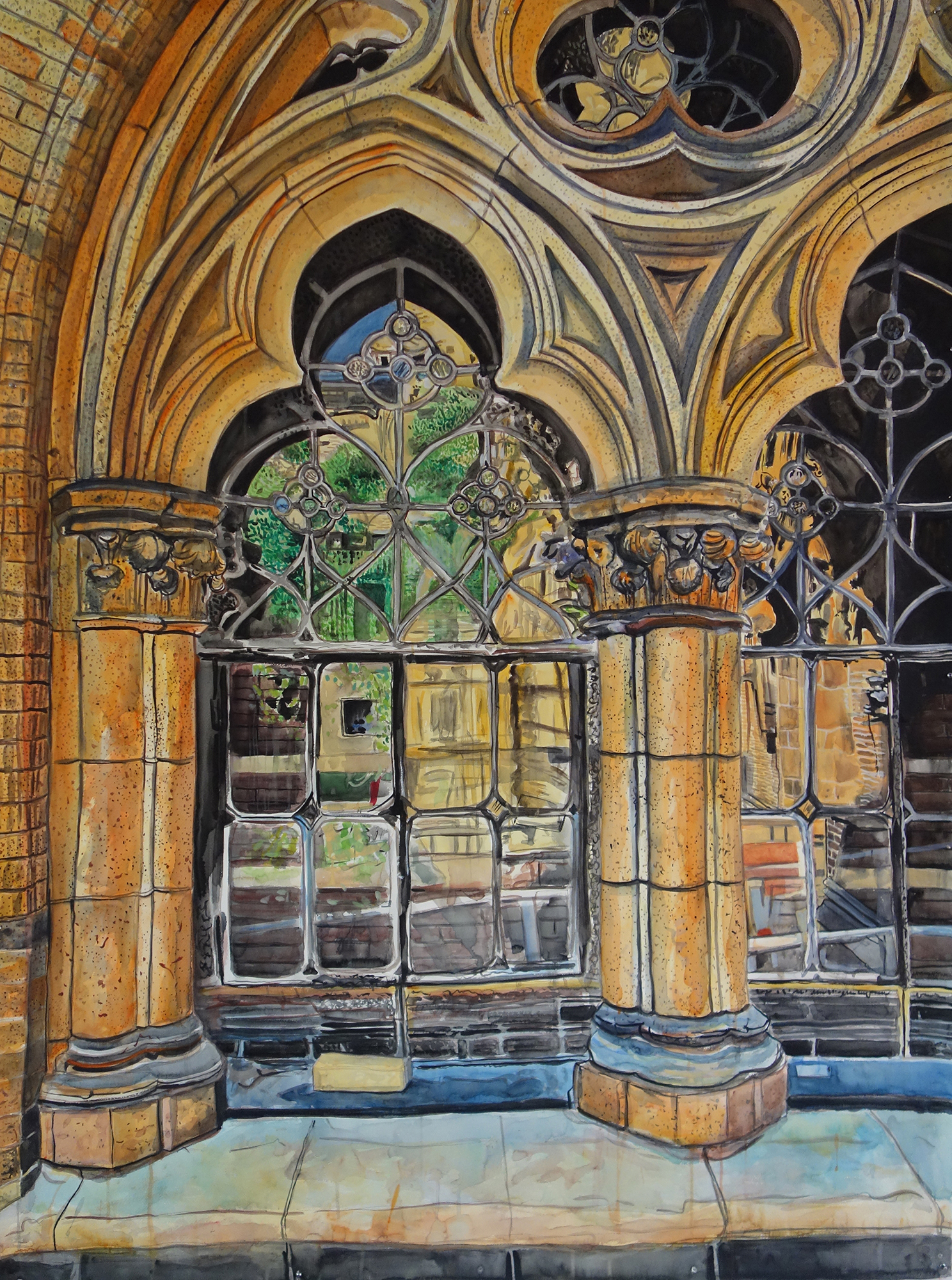 Inside Outside Leaded Glass by Meridith McNeal